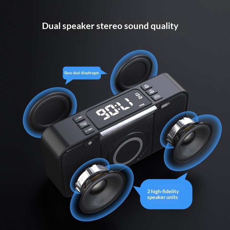 New Wireless Charging Ambient Night Light With Dual Bluetooth Speakers